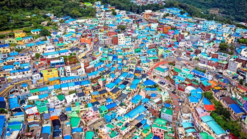 Busan: Coastal Wonders & Cultural Gems Tour opt. Sky Capsule - Gamcheon Culture Village: colors, murals, and photo angles