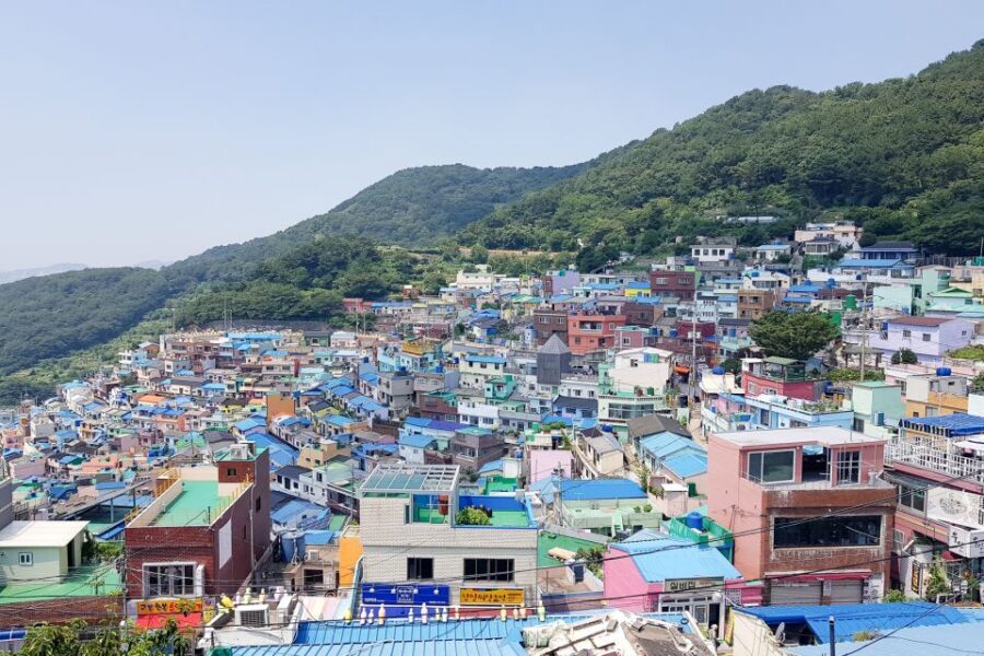 Busan: Day Trip with Gamcheon Culture Village and Sky Walk - Samwang Temple and its lantern festival atmosphere