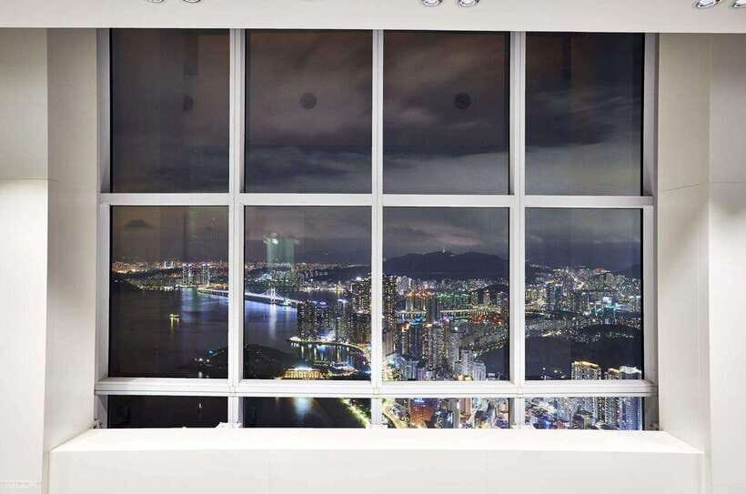 Busan: Haeundae LCT Tower 'X the Sky' Entry Ticket - Day to night at X the Sky: when the coastline turns into a light map