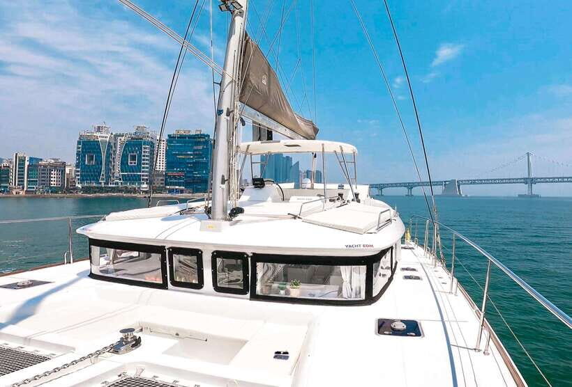 Busan's Best: Sea Temples, Yacht Tour & Sky Capsule Day Tour - Blueline Park Sky Capsule: glass-coach calm over the coastline