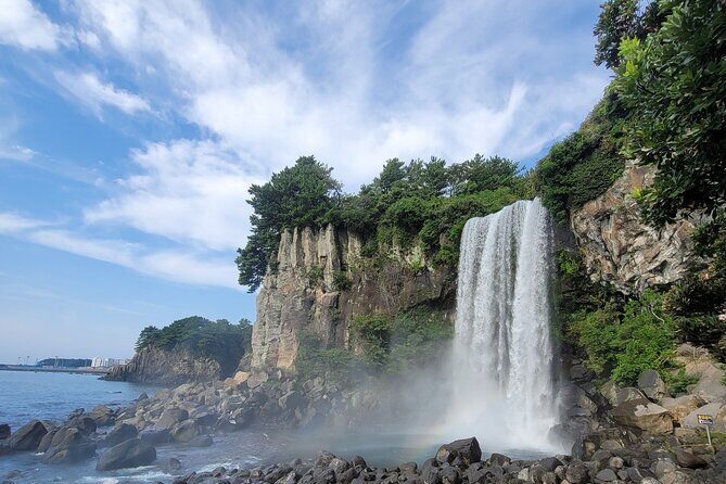 Jeju island private Day tour – west and south of Jeju island - Yakcheonsa Temple and Coastal Trails: Where the Day Gets Calmer