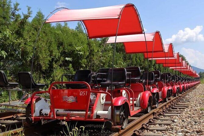 Nami Island & Garden of Morning Calm & Gangchon Railbike Tour - Gangchon Rail Park railbike: quirky fun with lit tunnels