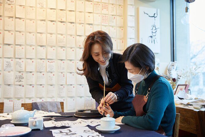 Write a Meaningful Korean Calligraphy Scroll in Insadong - Meet Jeongju at Tongmoongwan in Insadong